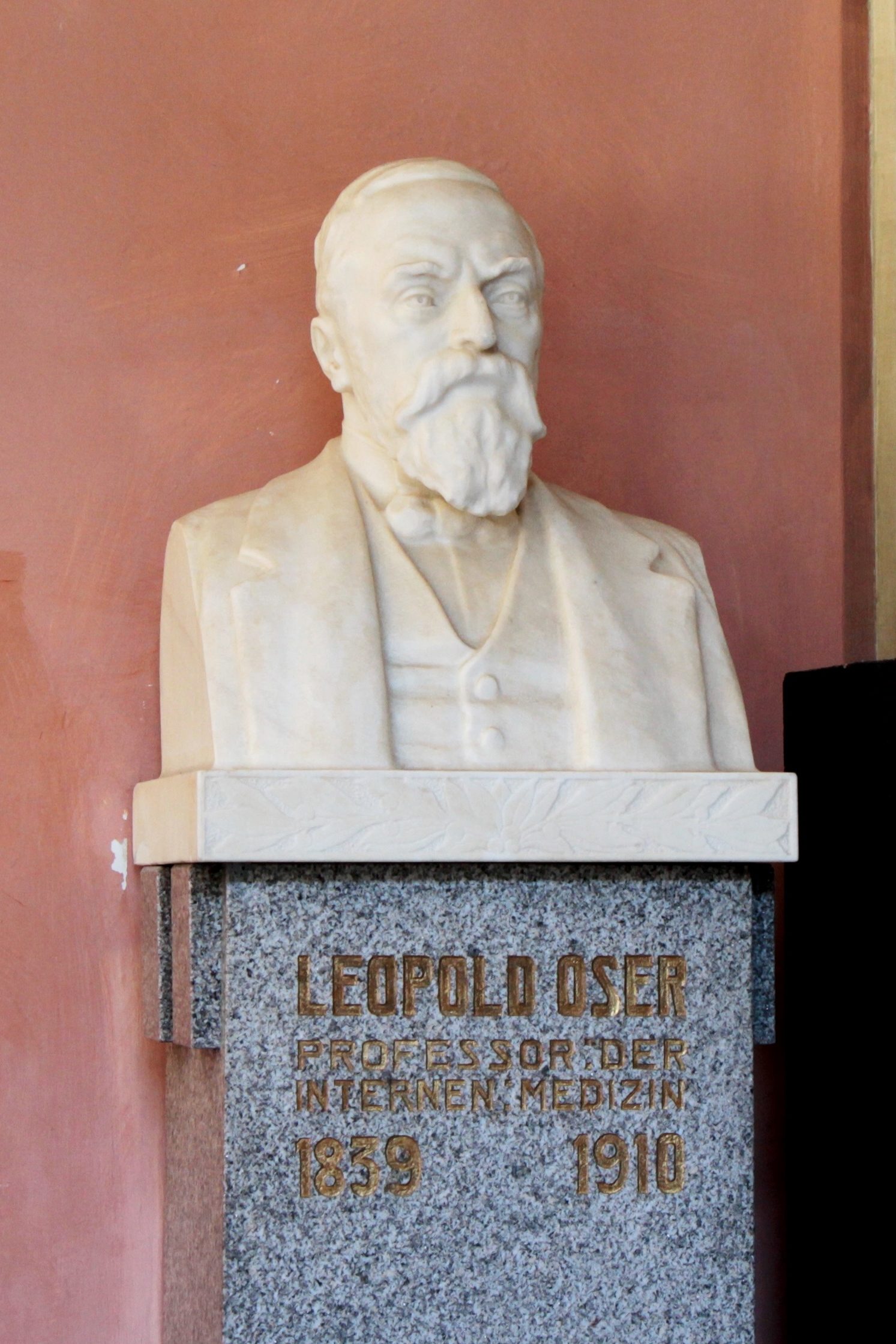Leopold Oser's bust, Medical monuments, UNI Vienna - 02.JPG